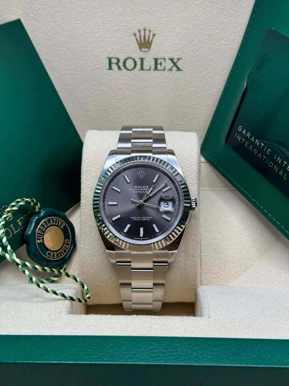 [Super Clone]RLX  Datejust 126334-0013 Slate Index Oyster 41mm Stainless Steel Mens Watch