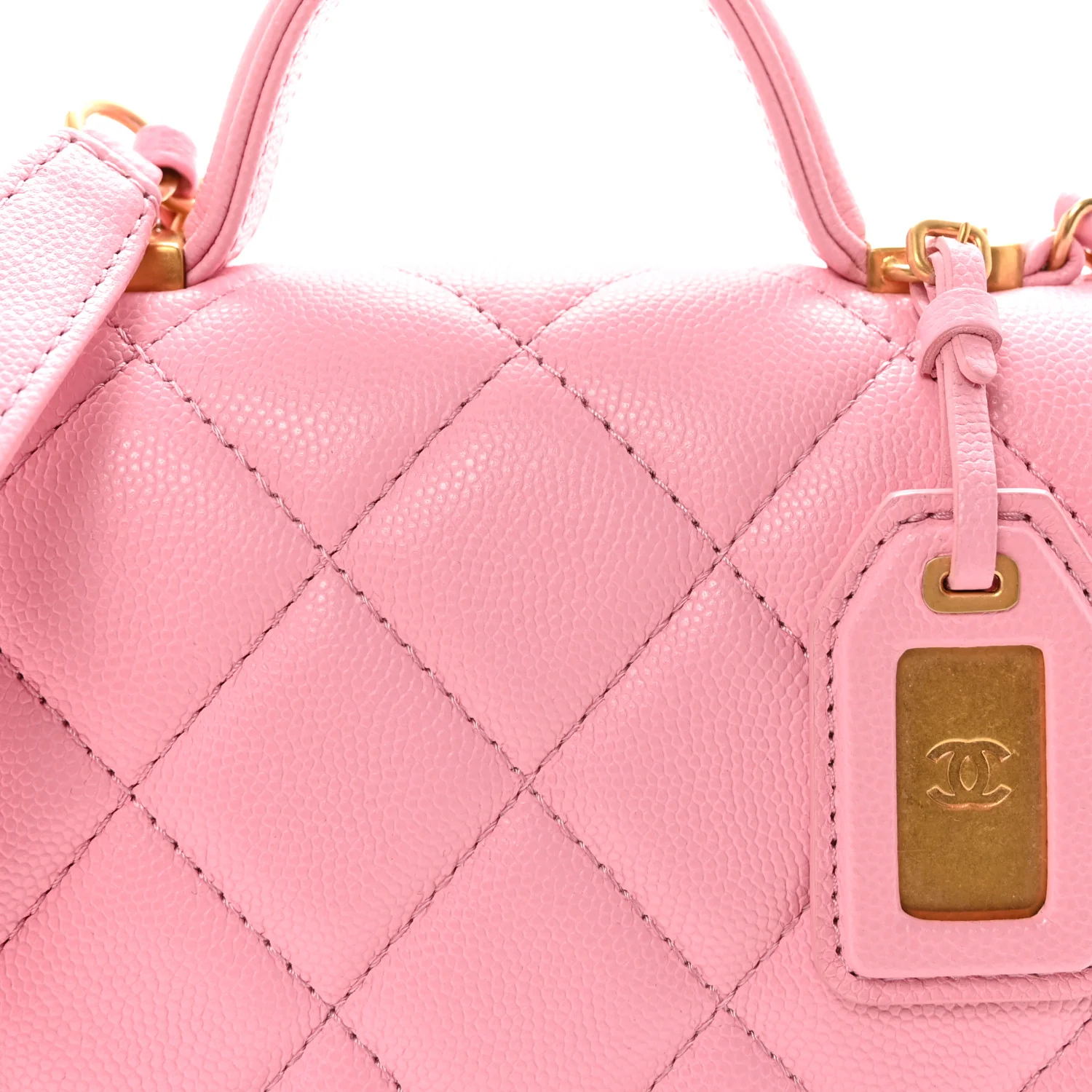 Caviar School Memory Mini Top Handle Flap Light Pink
