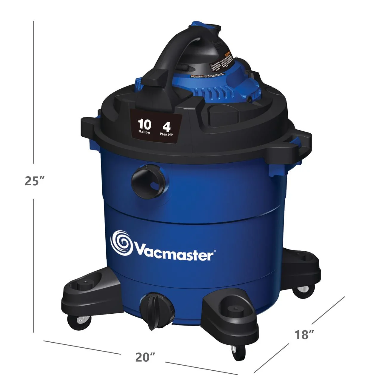 Vacmaster 10 Gallon 4 Peak HP Wet/Dry Vac with Detachable Blower, VBVA1010PF