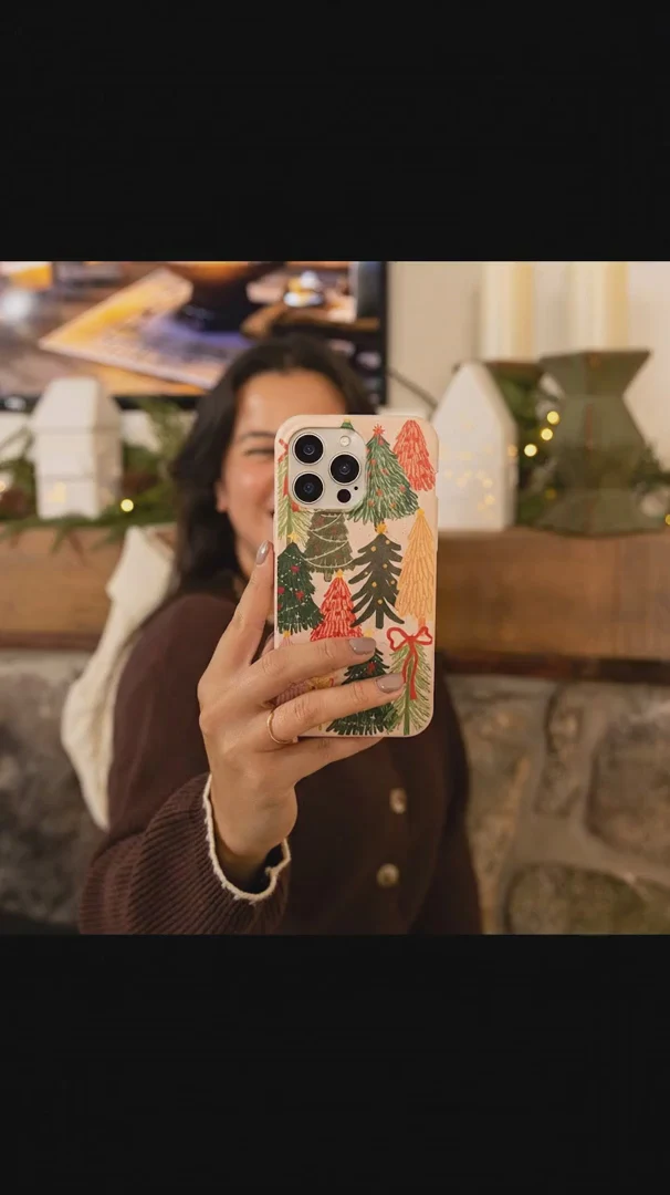 Seashell Festive Trees iPhone 16 Case