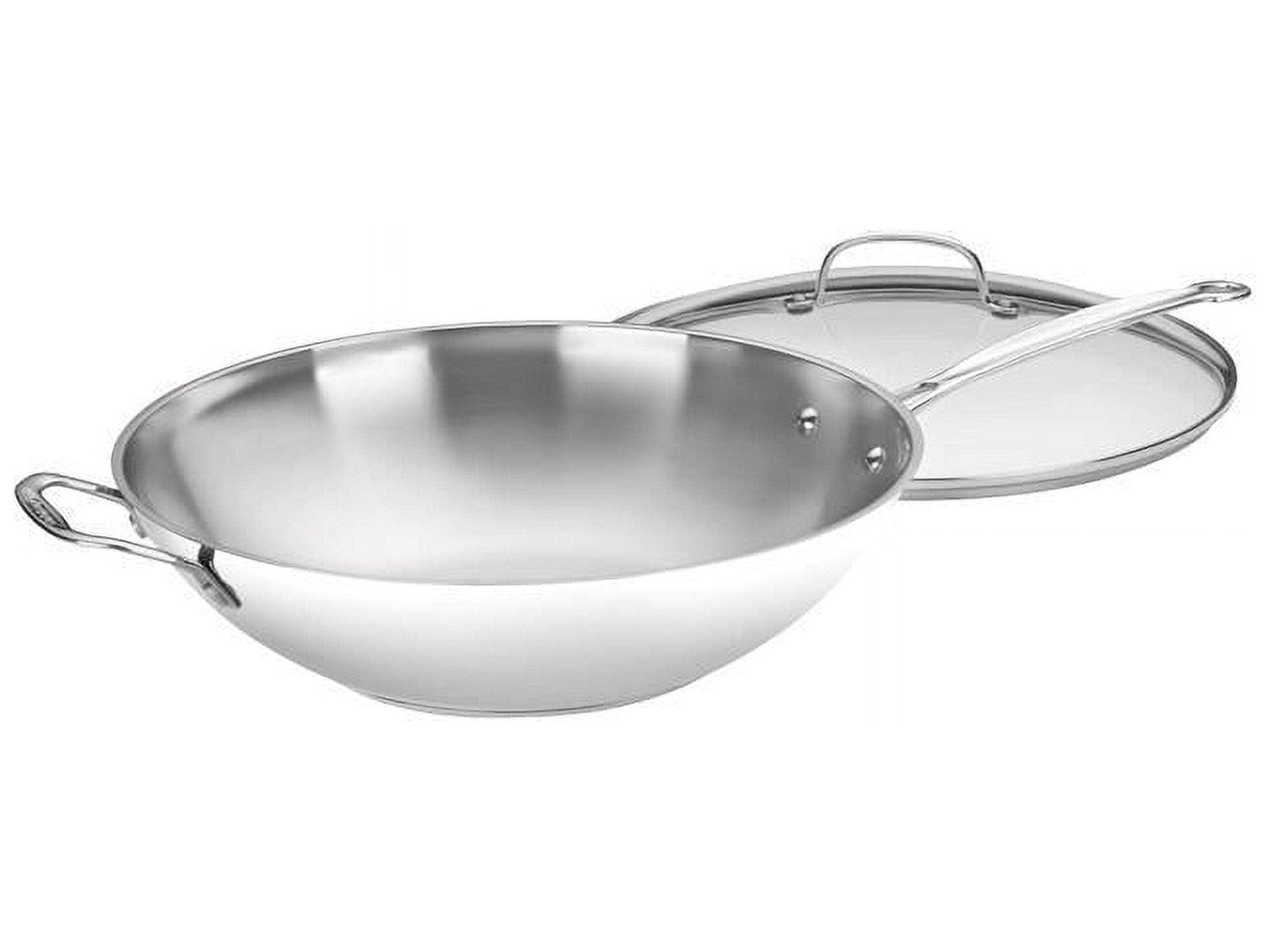 Cuisinart Chef's Classic Stainless Stir-Fry Pan with Glass Cover, 14