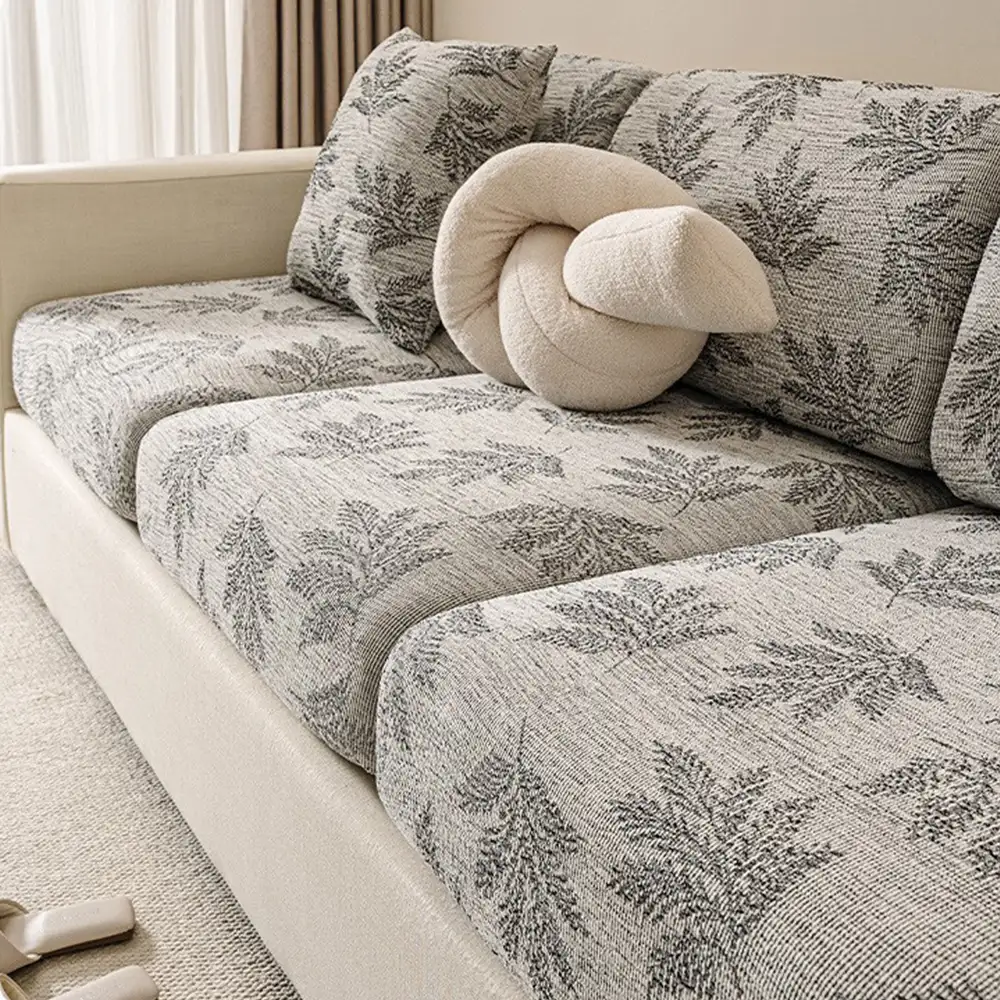 Elastic Chenille All-Season Anti-Scratch Full-Coverage Stretch Sectional Couch Cover