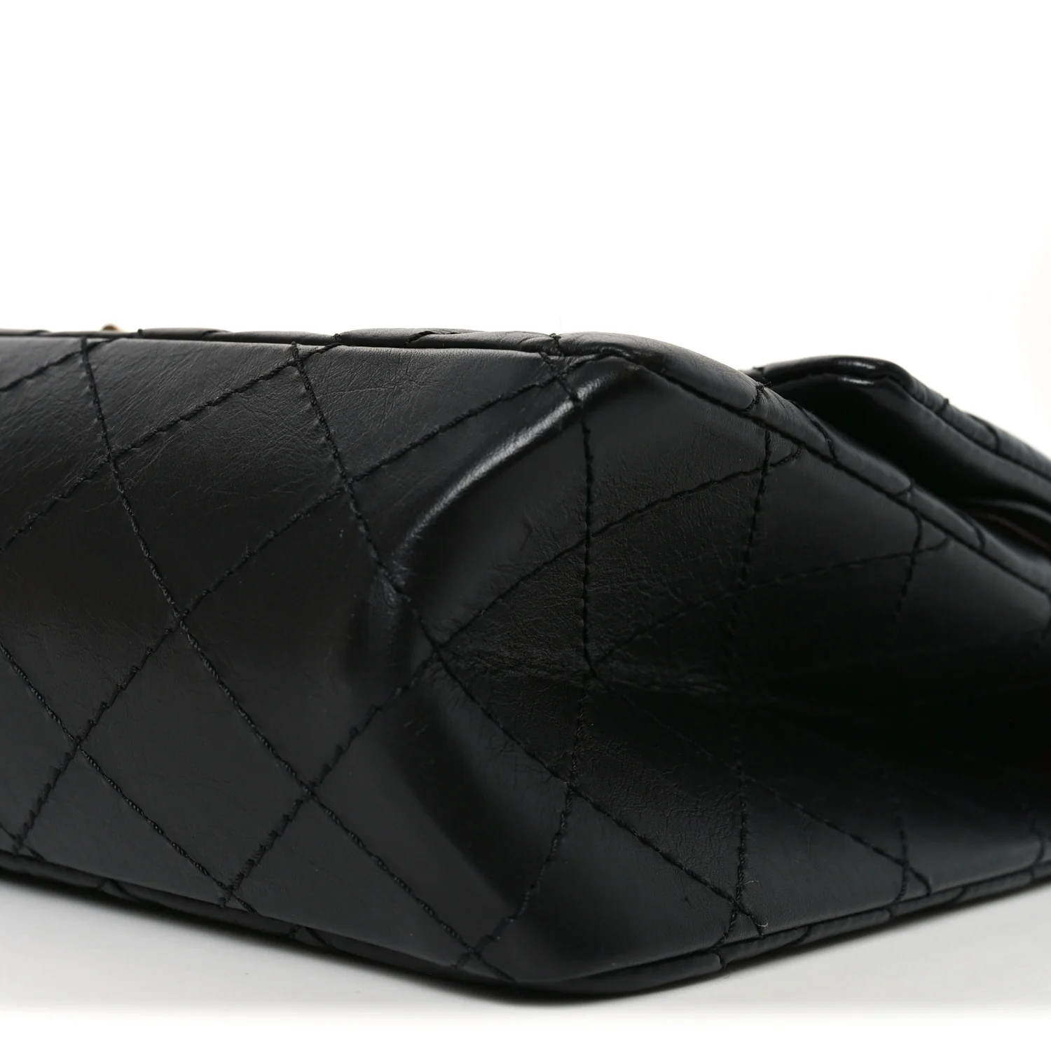 Aged Calfskin Quilted 2.55 Reissue 226 Flap Black