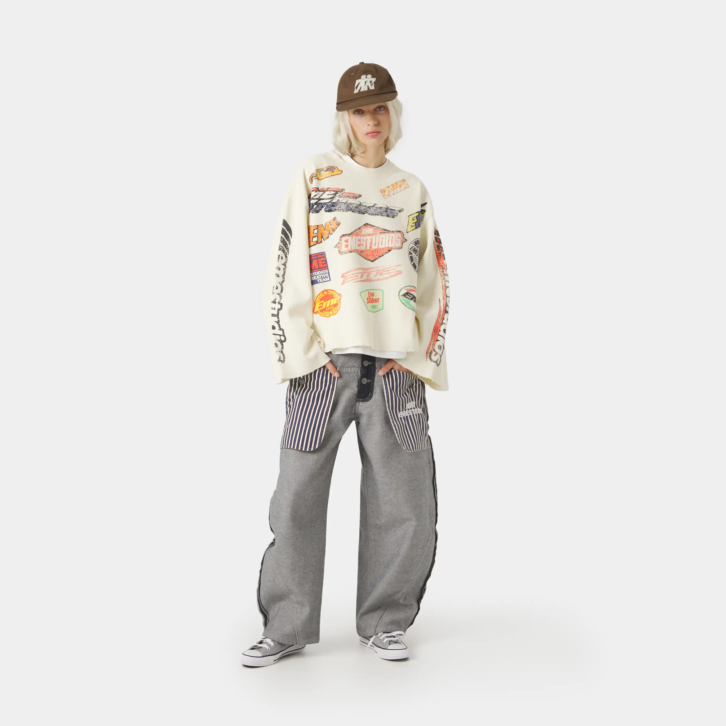 Waffle Off Sand Crewneck
