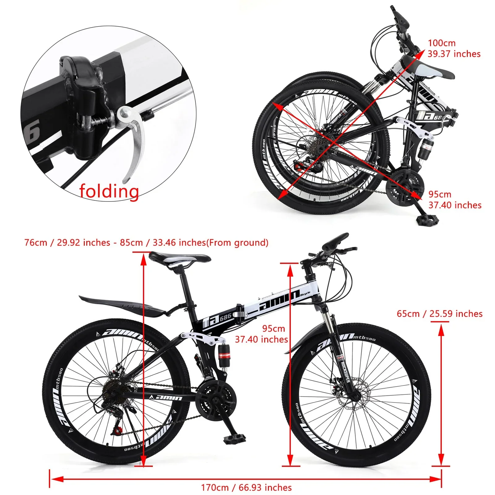 Mad Hornets Amin Men Women 26-Inch Mountain Bikes