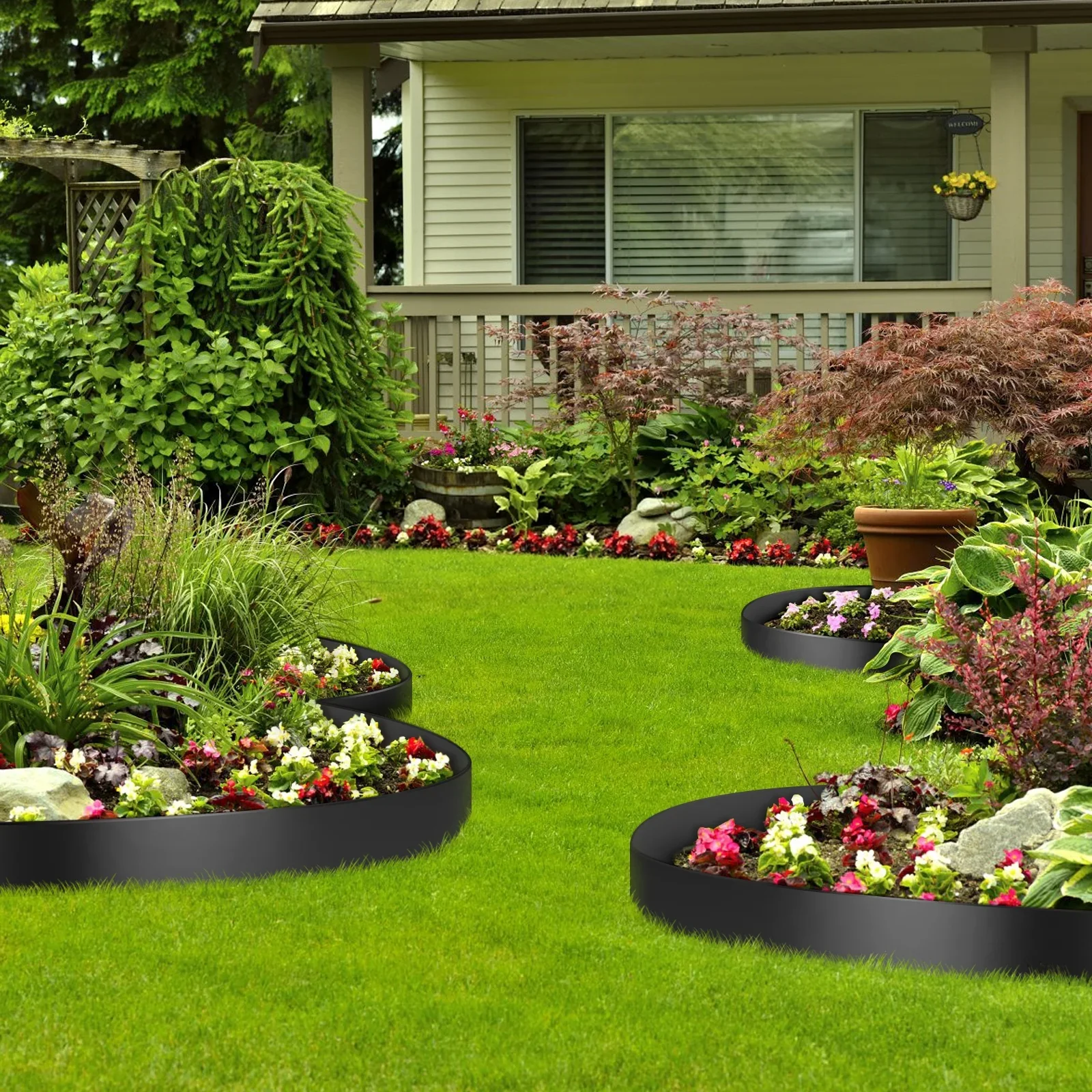 BENTISM Landscape Edging Terrace Board 80 ft Length 10 inch Depth Lawn Garden