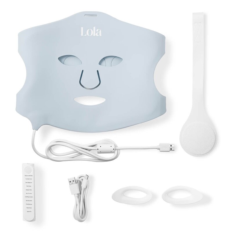 Glow mask LED-maske blå
