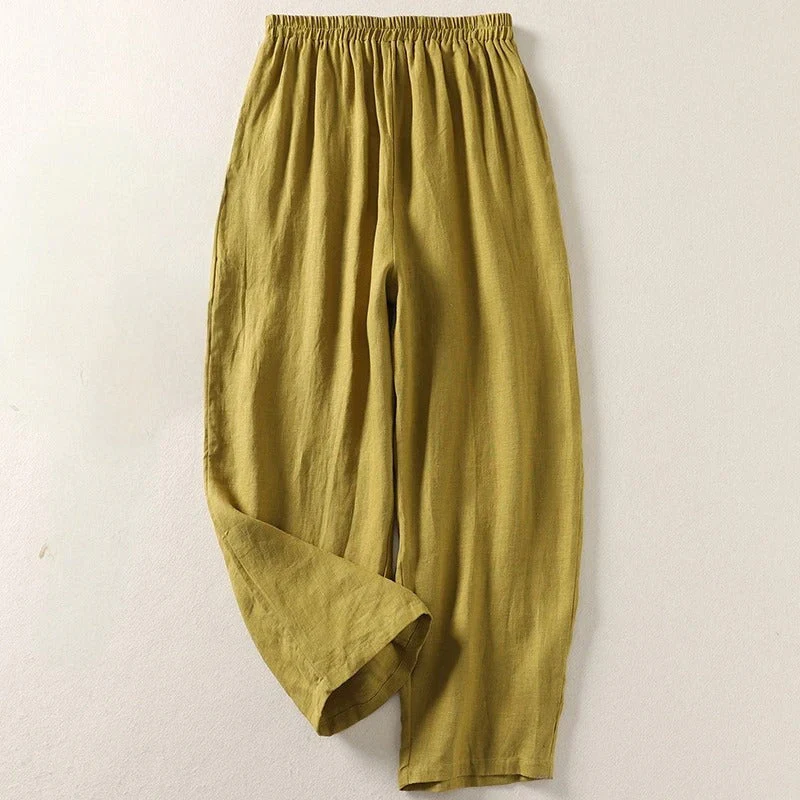 Amalia | Pantalon fluide en coton et lin