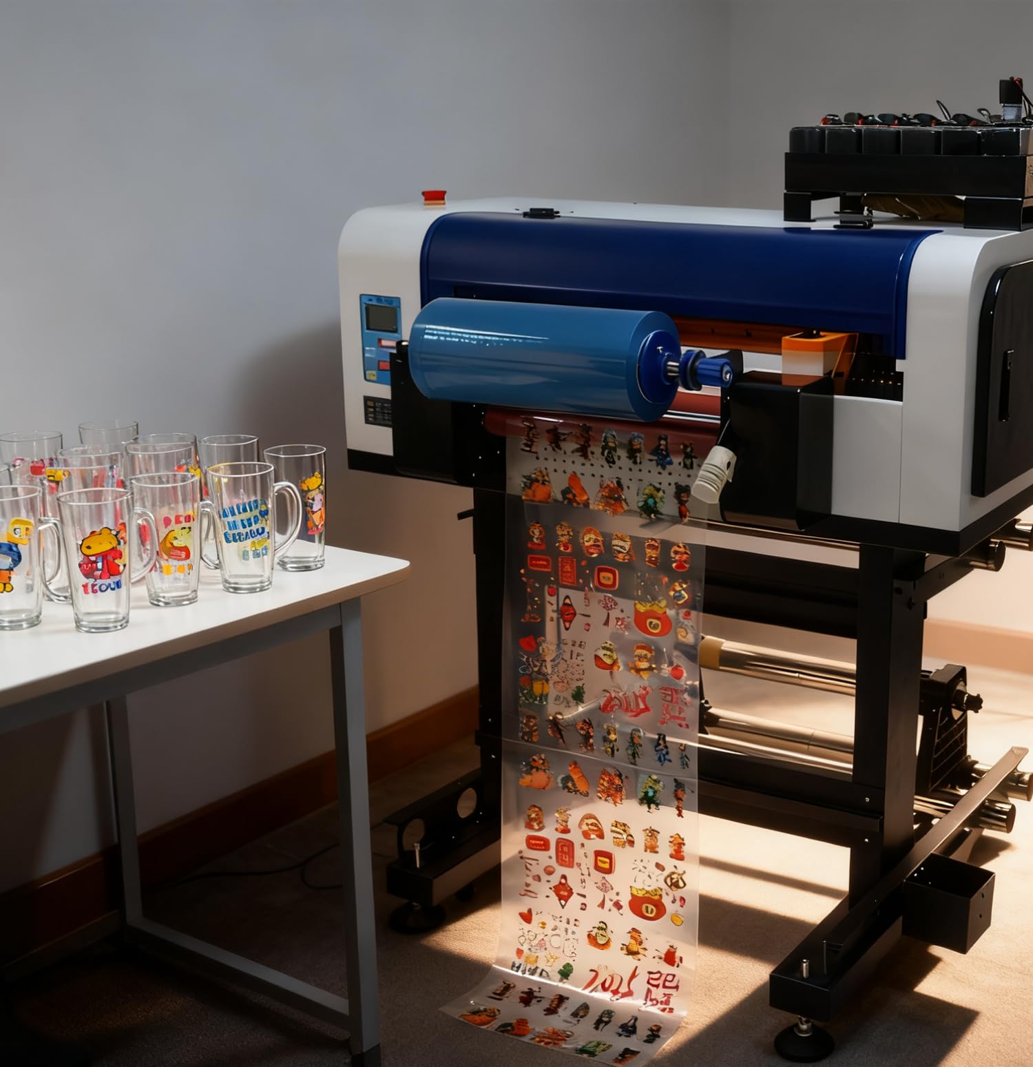 High-Speed Dual-Head UV Printer with F1080 Printheads, Roll-to-Roll Batch Printing, Professional Industrial UV Printing Machine, Multi-Material Compatible, Customizable