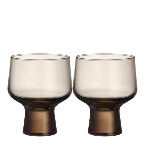 Solare glass på fot 29 cl 2 stk lin