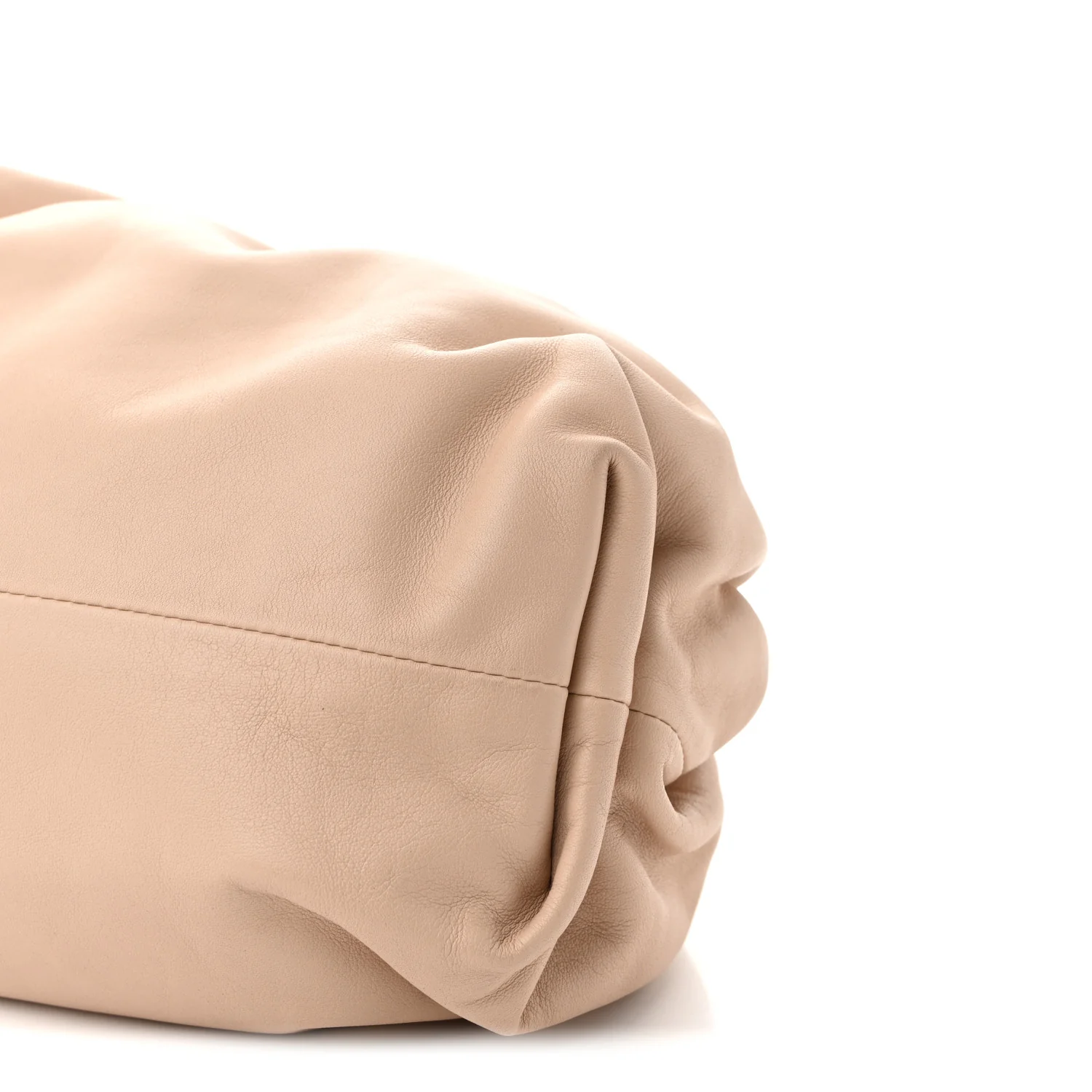 Smooth Butter Calf The Pouch Oversized Clutch Nude