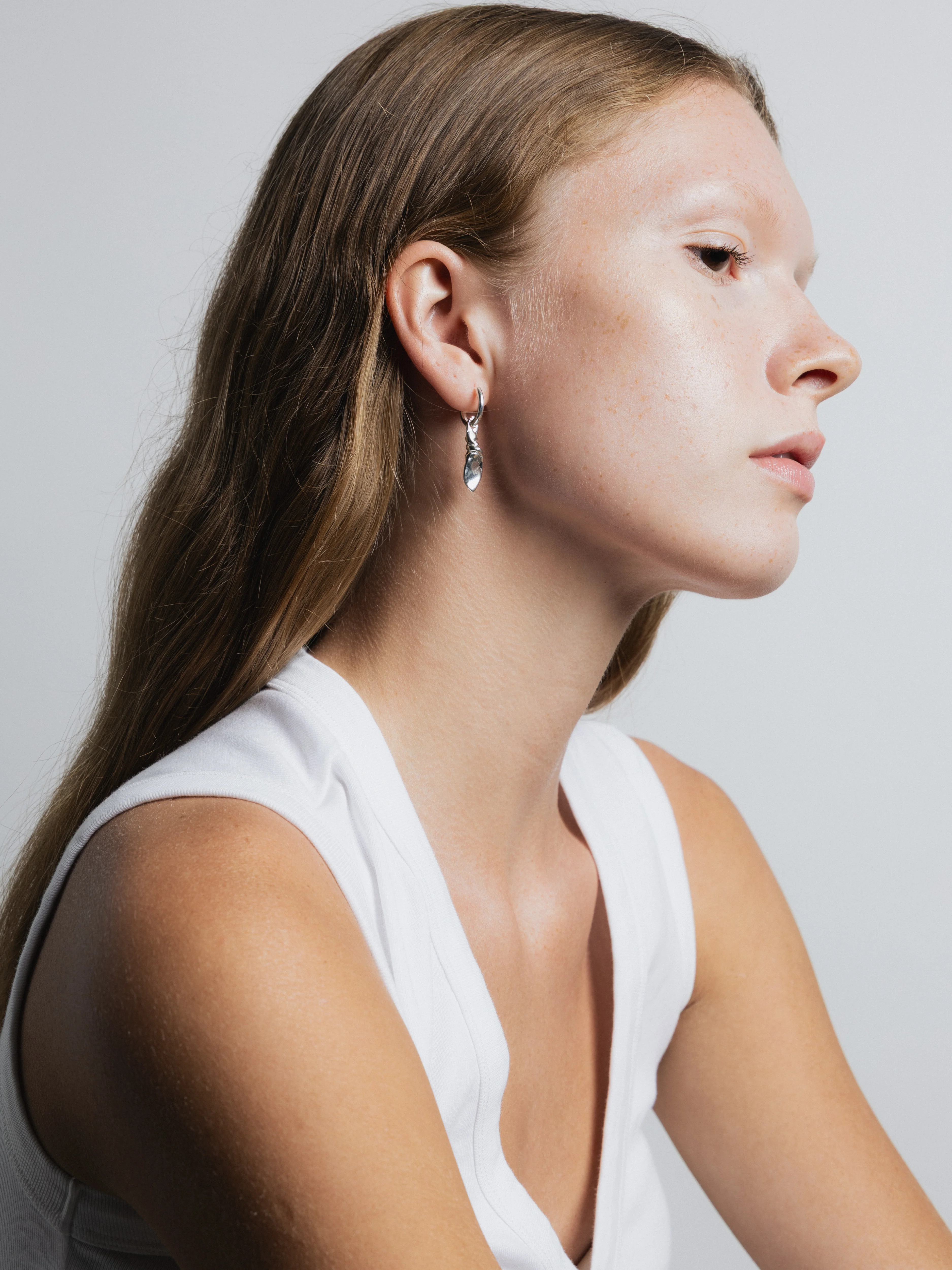 Tidal Hoops in Sterling Silver