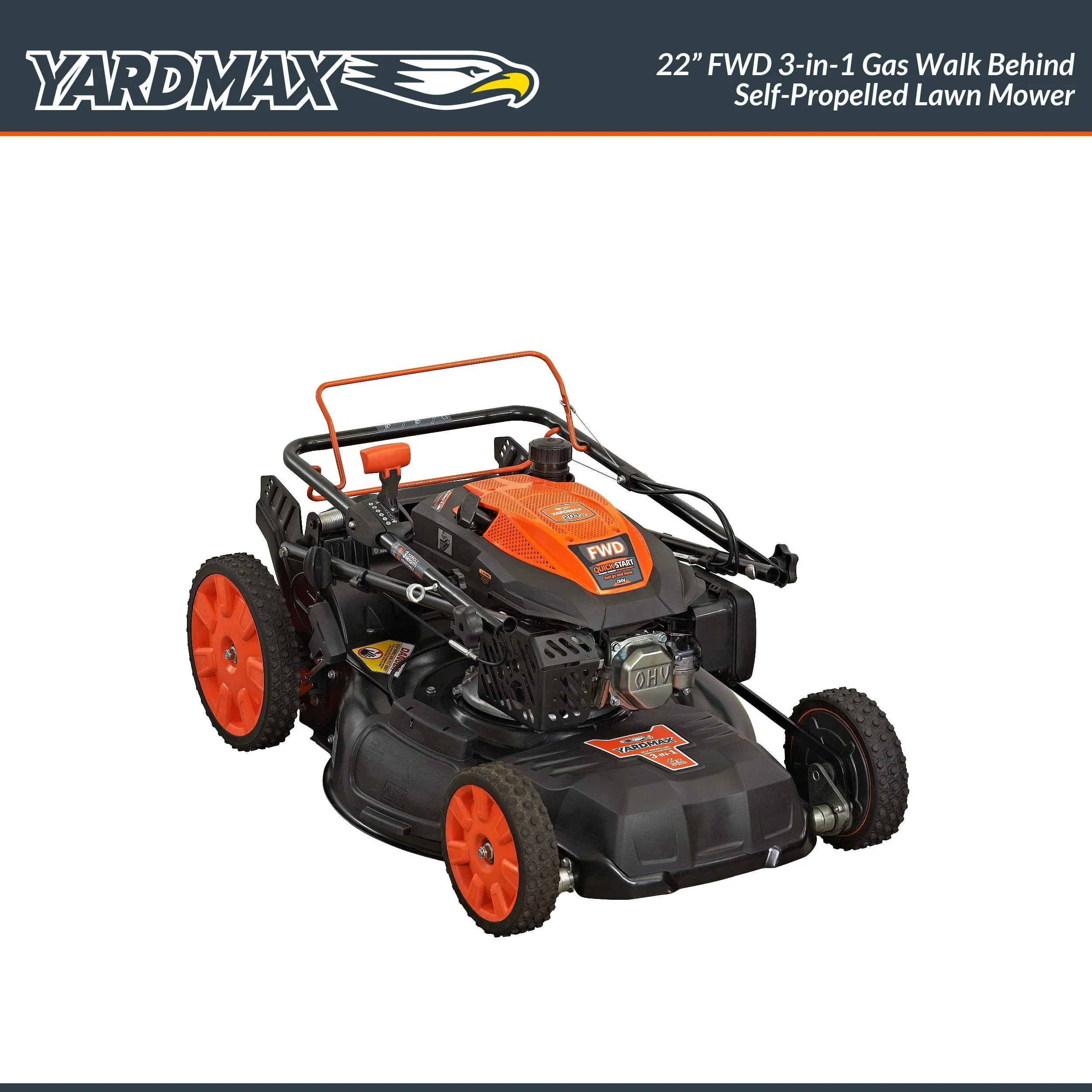 22" Self Propelled Lawn Mower with Seven Cutting Heights - Image 4