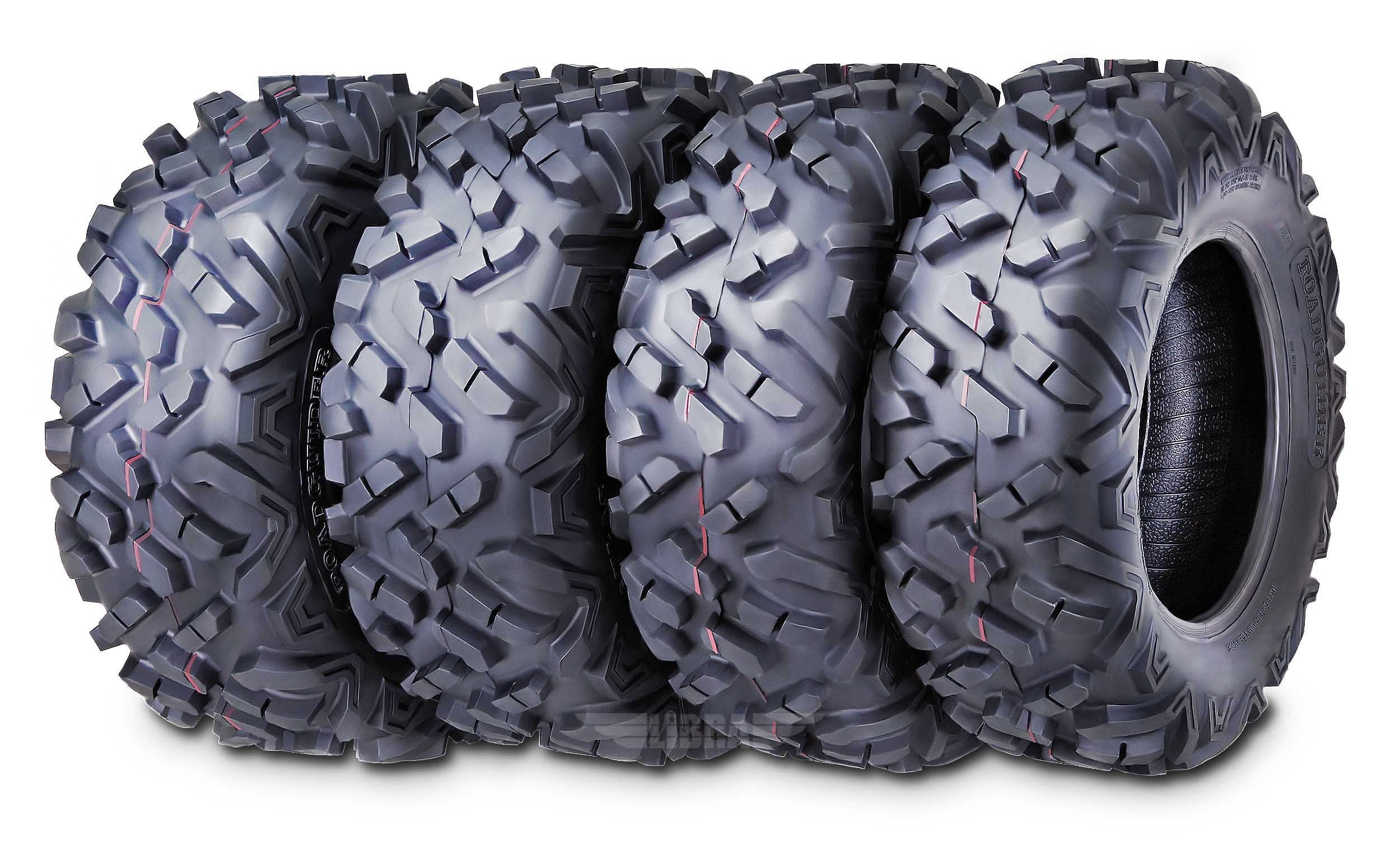 Set 4 Roadguider ATV UTV Tires 26x9 - 12 26x9x12 Front & 26x11 - 12 26x11x12 Rear 6PR