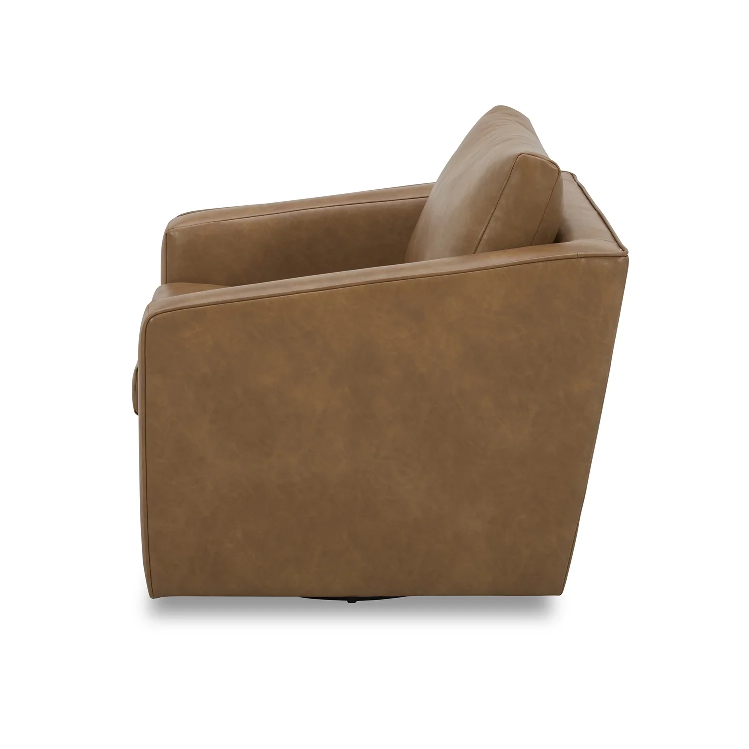 Better Homes & Gardens Steele Swivel Accent Chair, Camel Faux Leather