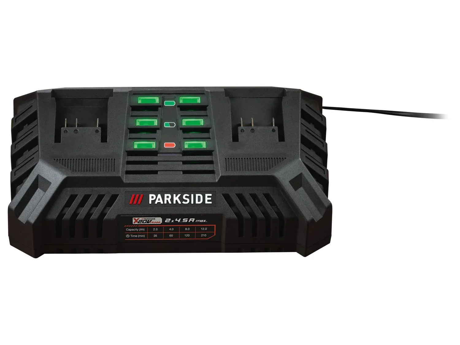 PARKSIDE Chargeur de batterie double PDSLG 20 B1, 2,5 A, 20 V