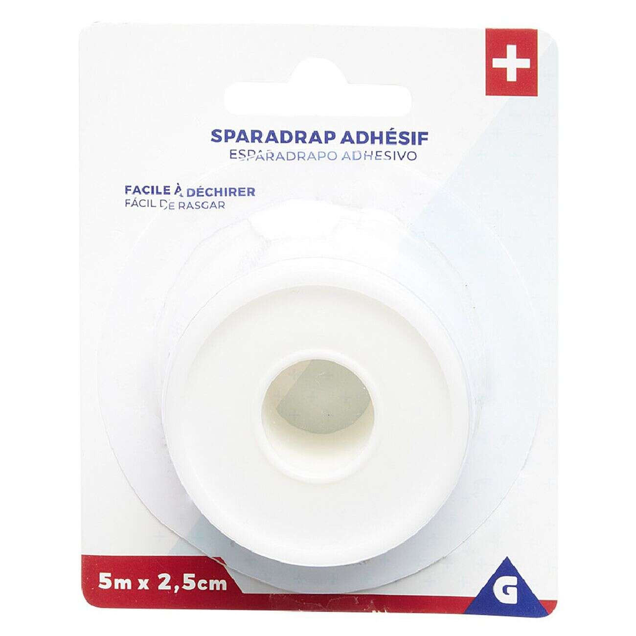 Sparadrap adhésif en coton L500x2,5cm blanc