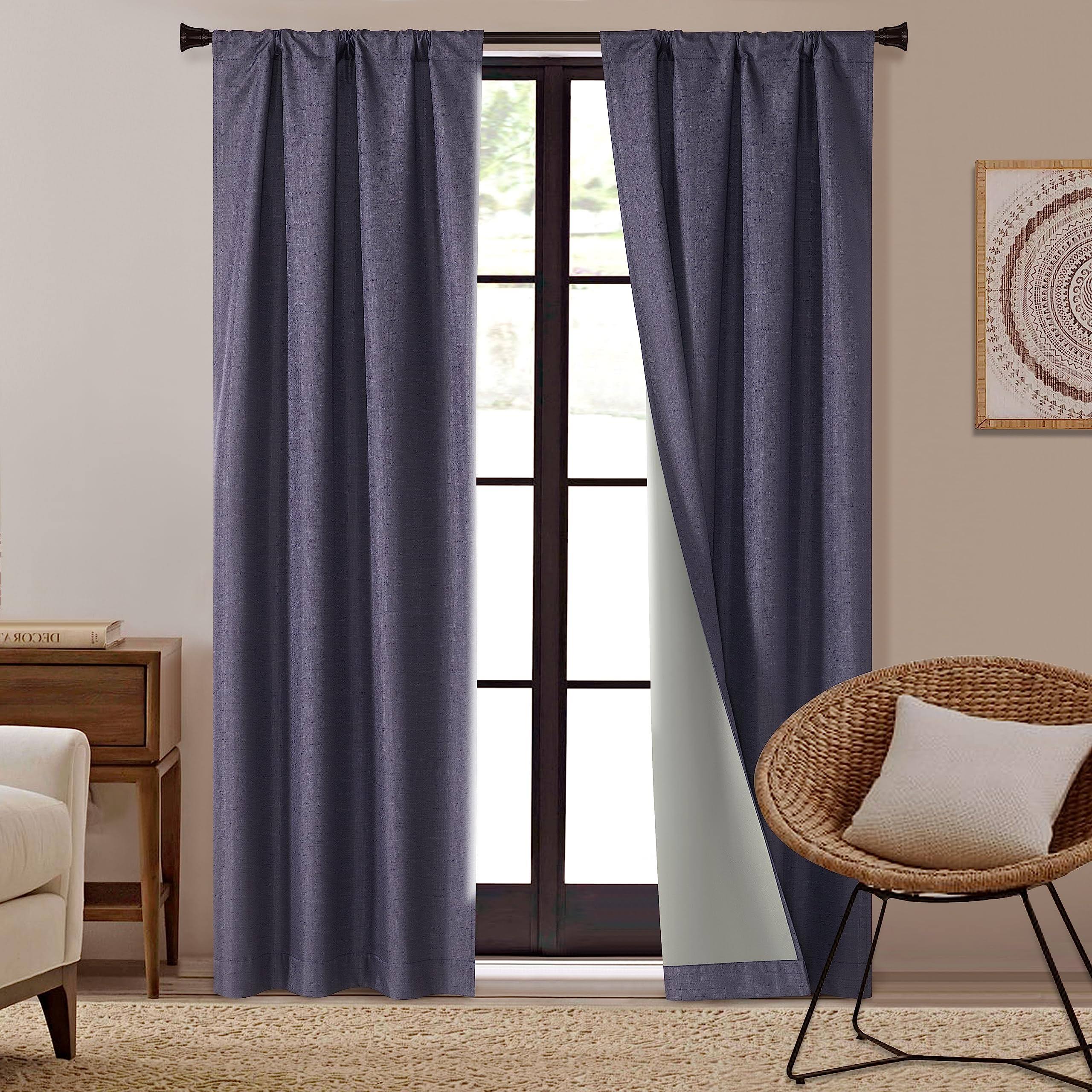 Dearfoams Energy Efficient Total Blackout Curtain Window Panel Set of 2, 37