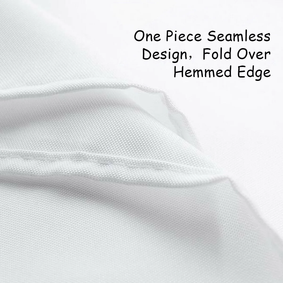 10 pcs 120'' Round Tablecloth Polyester For Home Wedding Restaurant Party White - Image 7