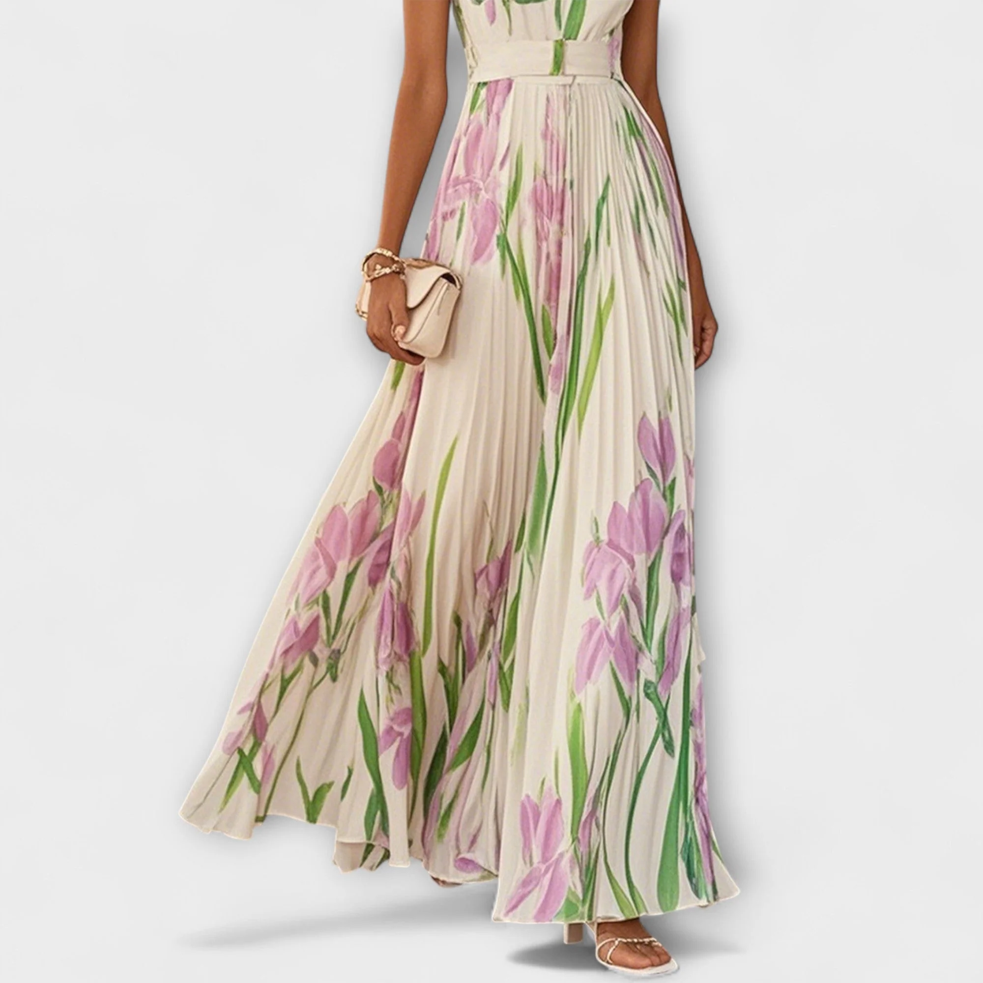 Robe longue fluide en chiffon