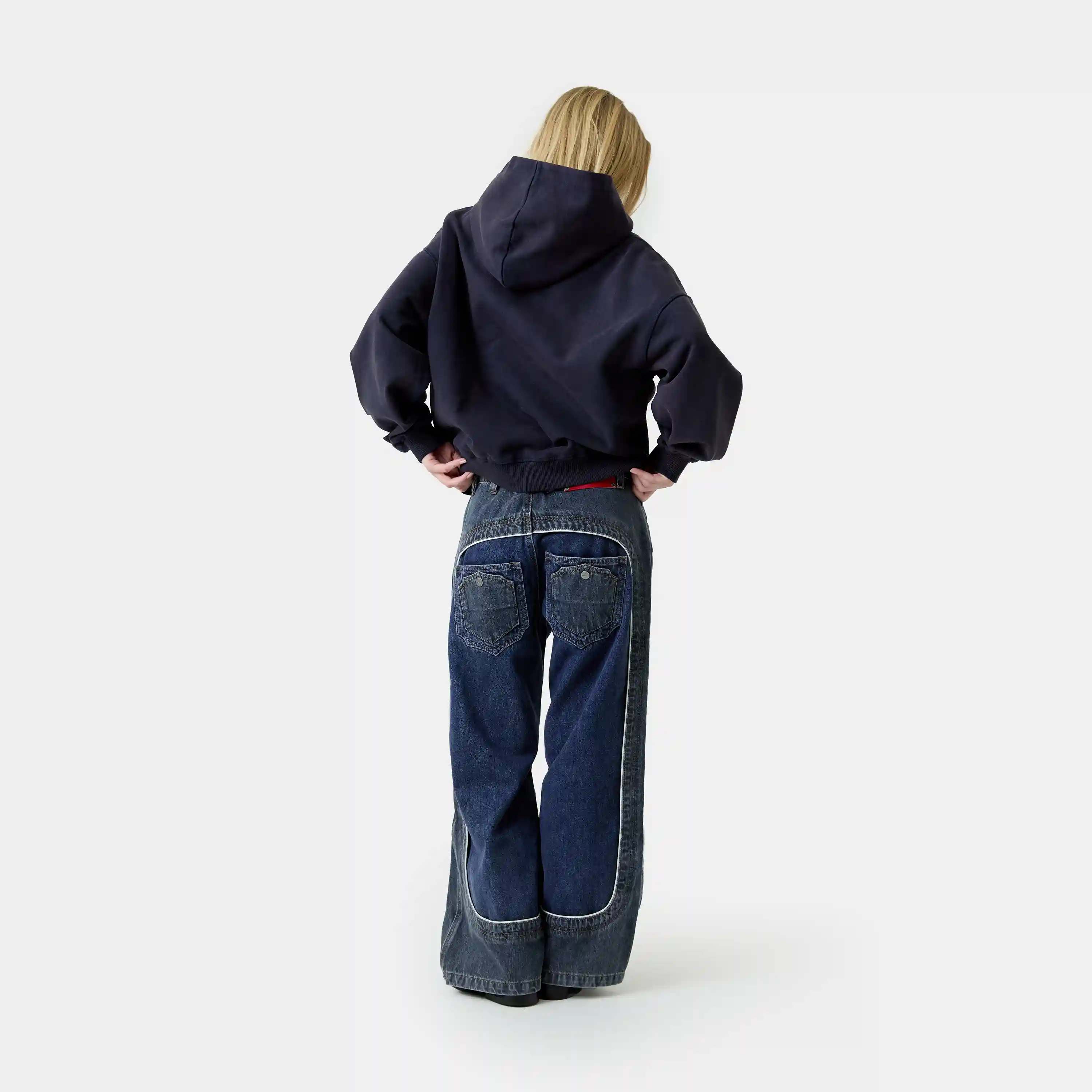 Class 3A Navy Oversized Hoodie