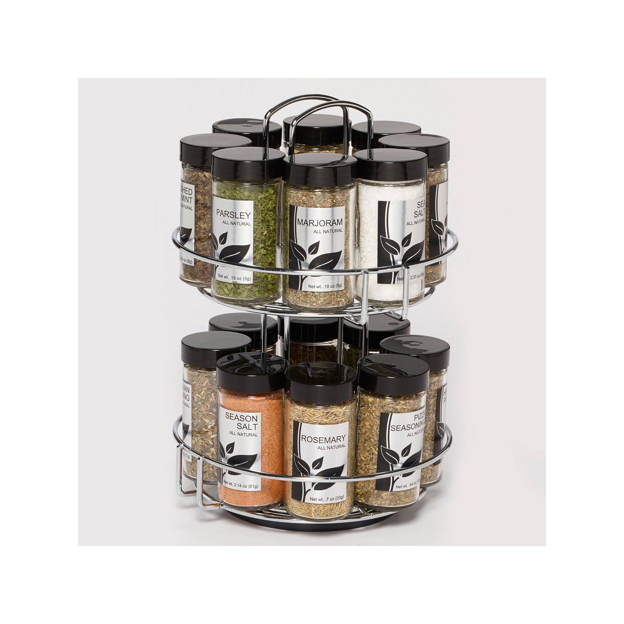 Kamenstein 16-Jar Revolving Chrome Wire Spice Rack