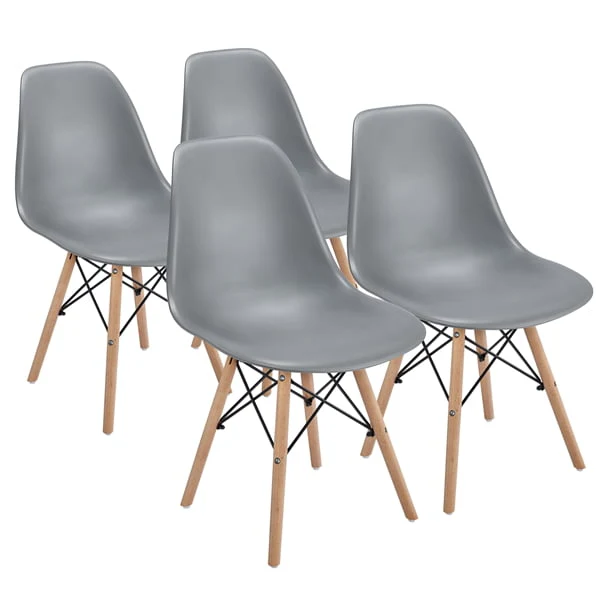 Set of 4 Modern Style Dining Chairs for Kitchen Dining Room, Black(Black) Image 6