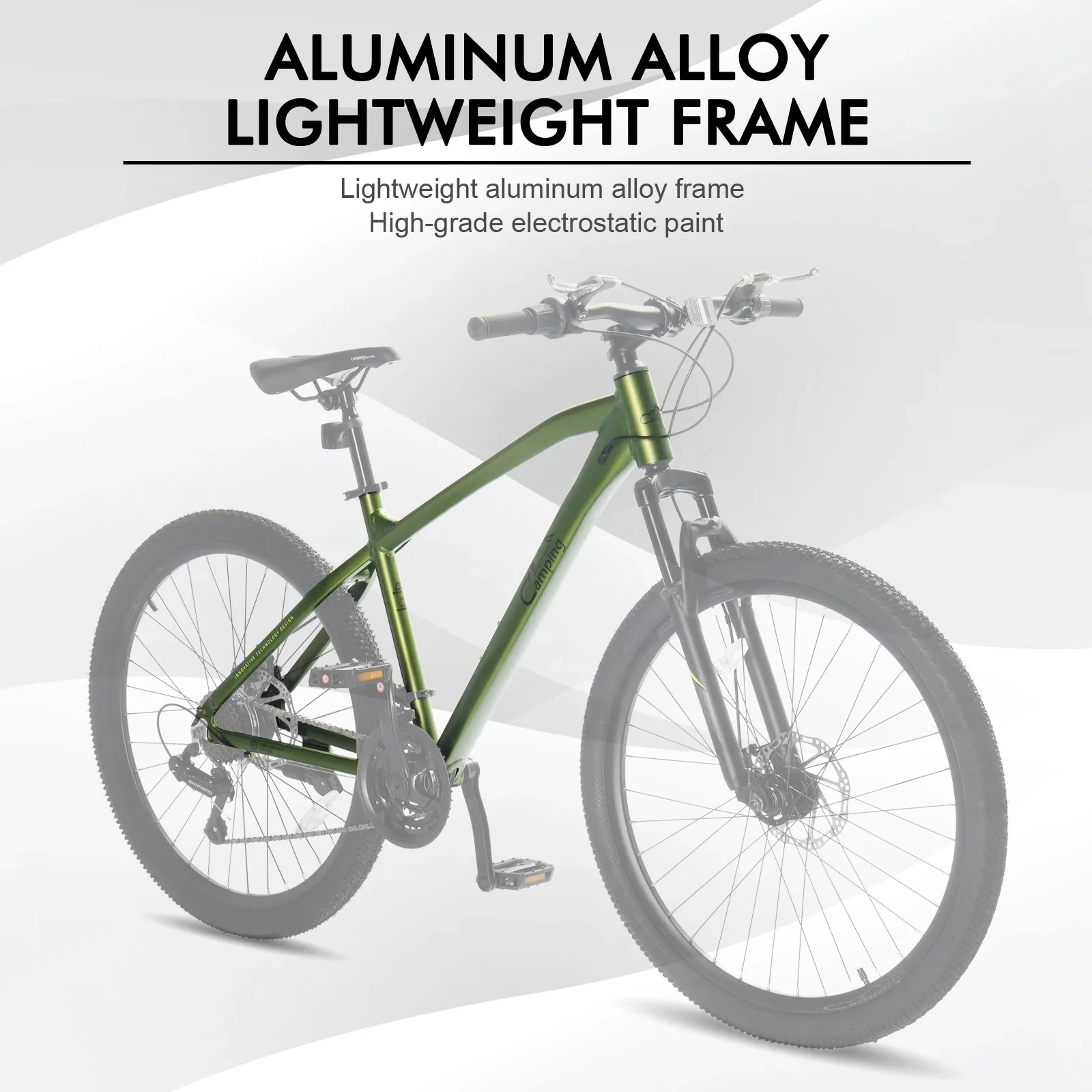 UBesGoo 27.5in Mountain Bike for Adults, Aluminum Frame Lightweight 21 Speeds Men/Women Bike with Dual Disc Brake, Twist Shifters, Green