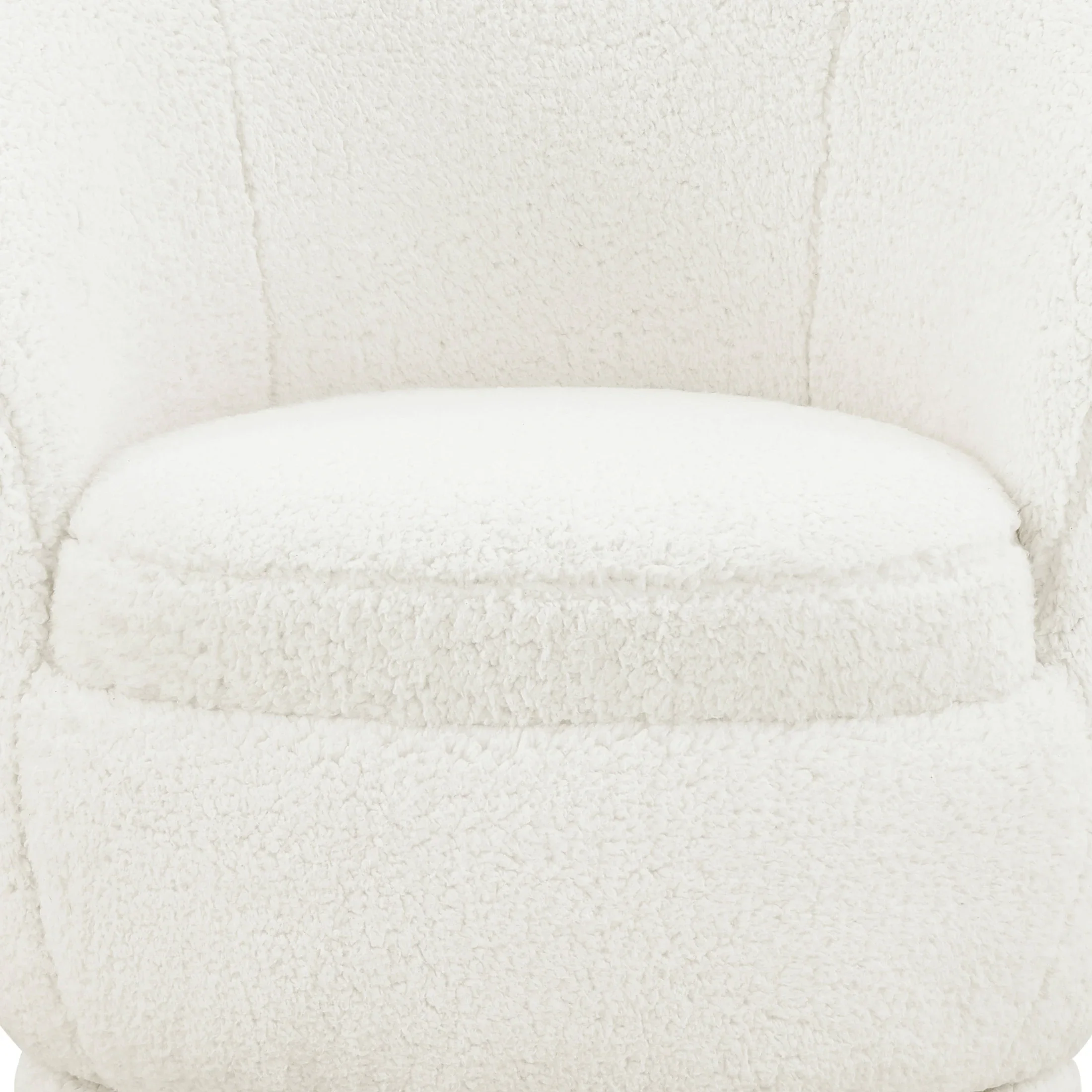 Better Homes & Gardens Mira Kids Swivel Chair, Cream Faux Shearling