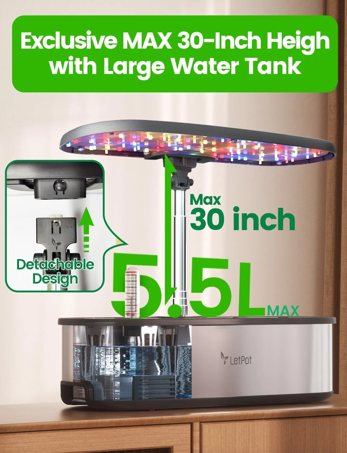 12-Pod Smart Hydroponics System SE Indoor Growing System, APP-Controlled Herb Garden Kit, 5.8lb - Image 6