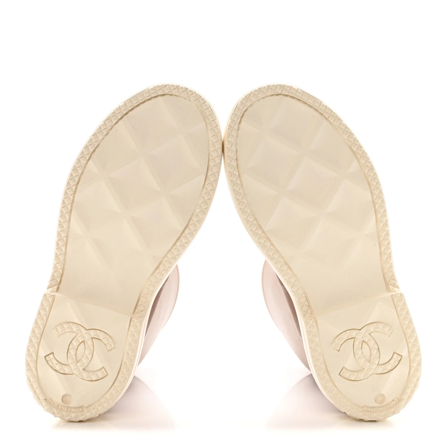 Caoutchouk CC High Boots 38 Beige White