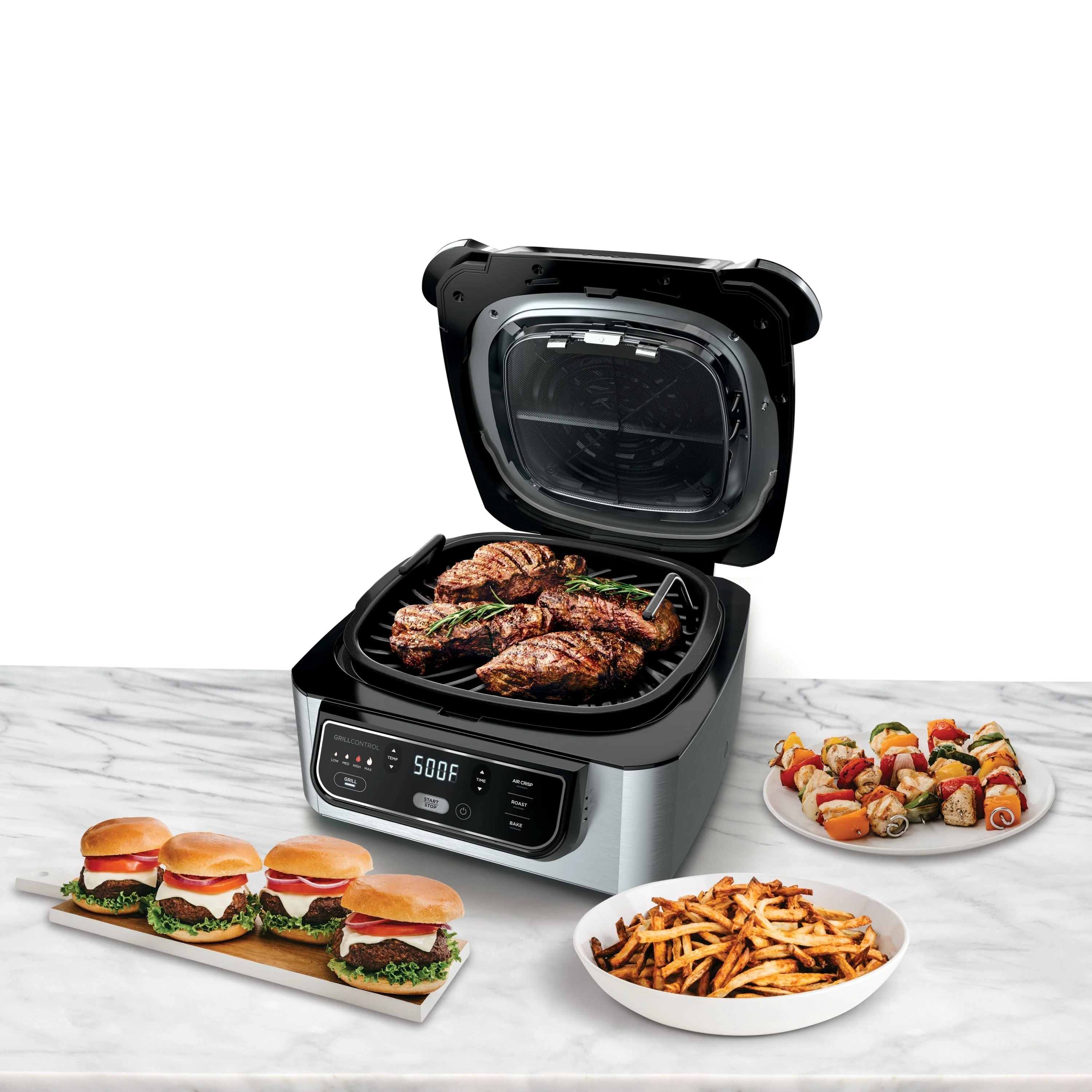 4 in 1 Indoor Grill with 4 Quart Air Fryer, Roast, Bake, AG300 Image 3