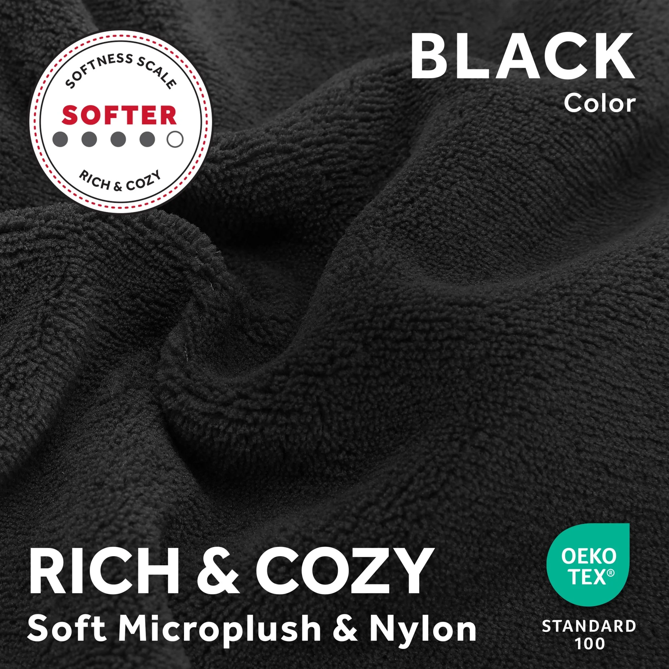 On-the-Go Cordless Heated Throw Blanket with Hood Black Nylon/Microplush 50x66(Black) - Image 6
