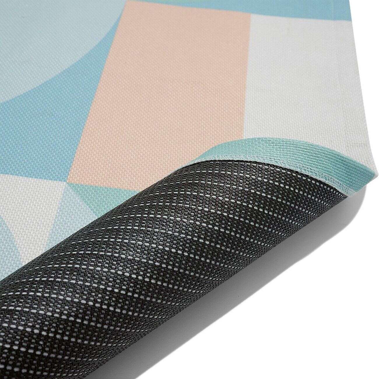 Tapis extérieur Berlingot antidérapant motif géométrique pastel 130x170cm