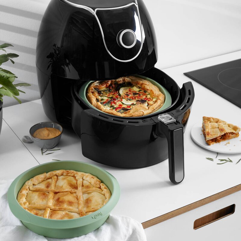 Silikonform til airfryer 20 cm grønn