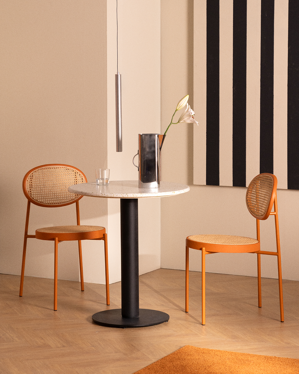 Habana - Mesa de Comedor Redonda de Terrazo (Ø70 cm) Habana
