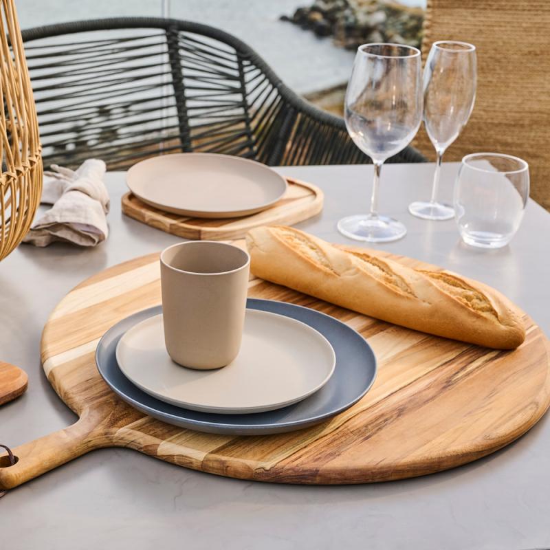 Skjærefjøl i tre 50 cm teak