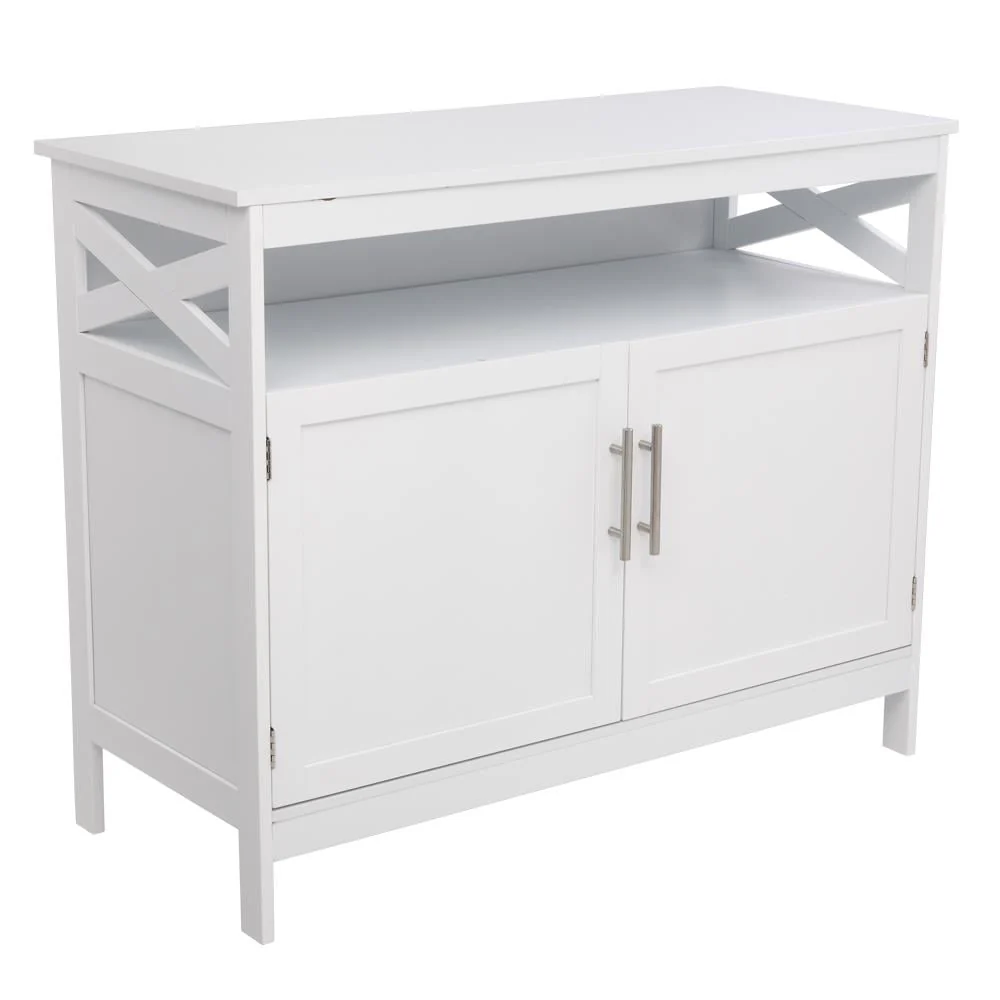 Ktaxon Kitchen Storage Sideboard Dining Buffet Server Cabinet Cupboard, Free Standing Storage Chest Cabinets and Shelf,White Image 3