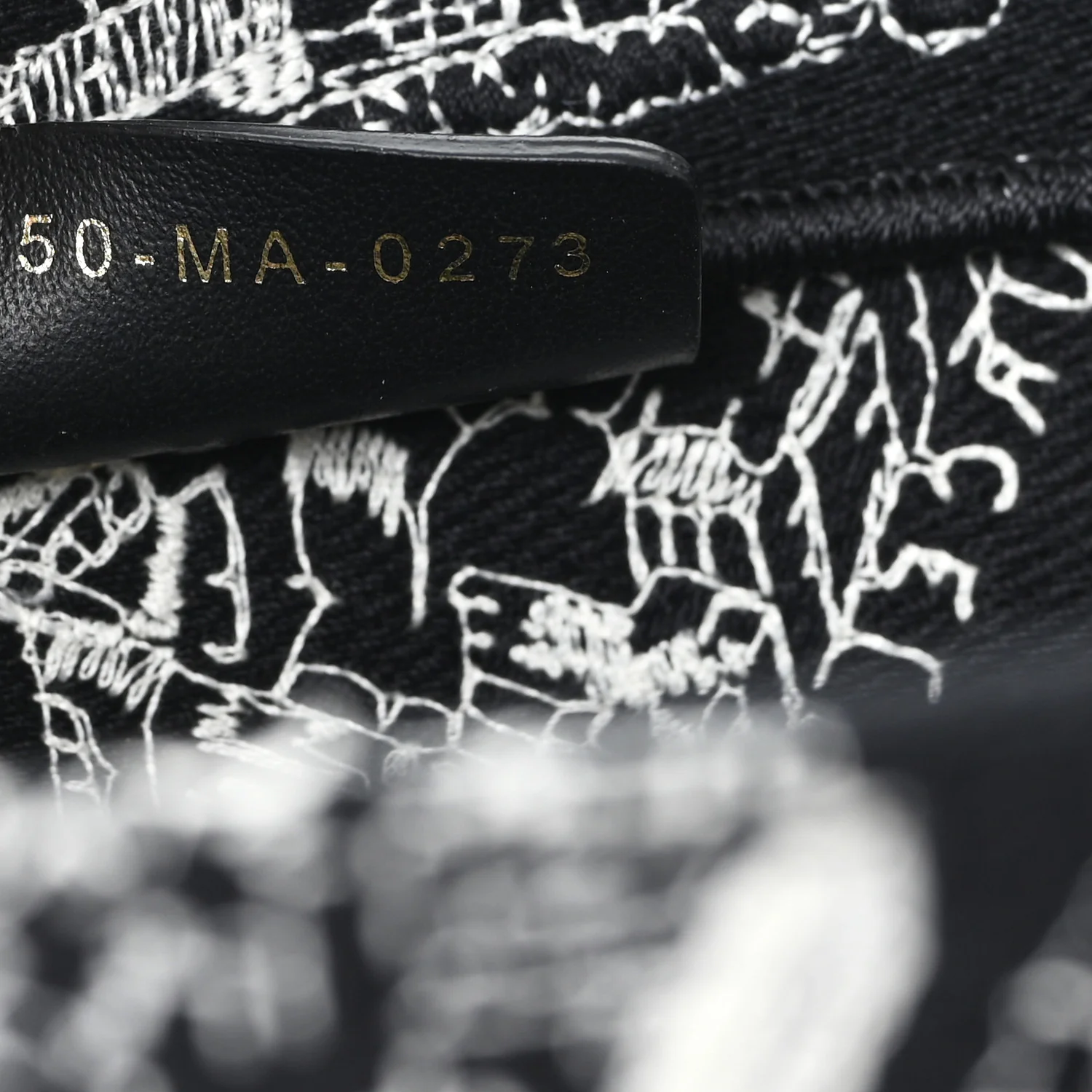 Canvas Embroidered Large Plan De Paris Book Tote Black White