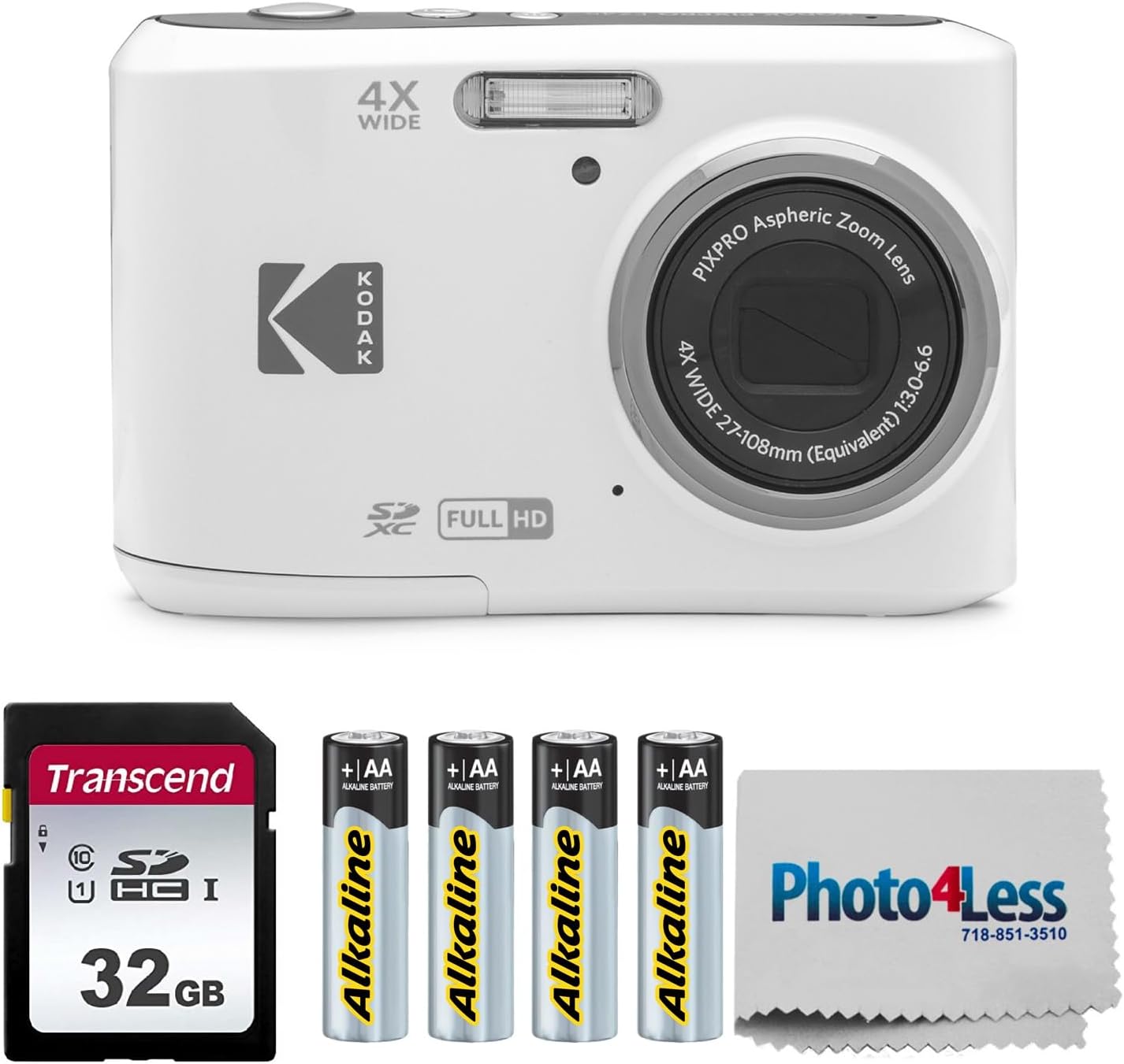 KODAK PIXPRO FZ45 16MP Digital Camera with 4X Optical Zoom 27mm Wide Angle and 2.7