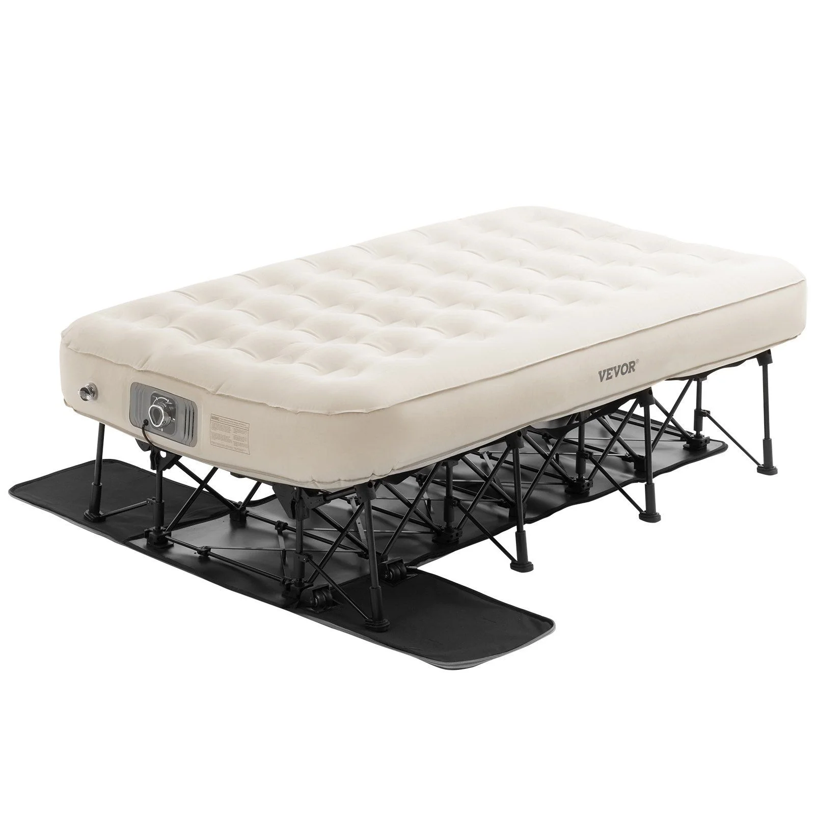 Air Mattress with Frame, Inflatable 1 Person Camping Cot with Built-in Pump, Portable Folding Air Beds Supports 300 lbs, Blow Up Anywhere Bed for Guests Camping Travel Indoor Outdoor Use - Image 8