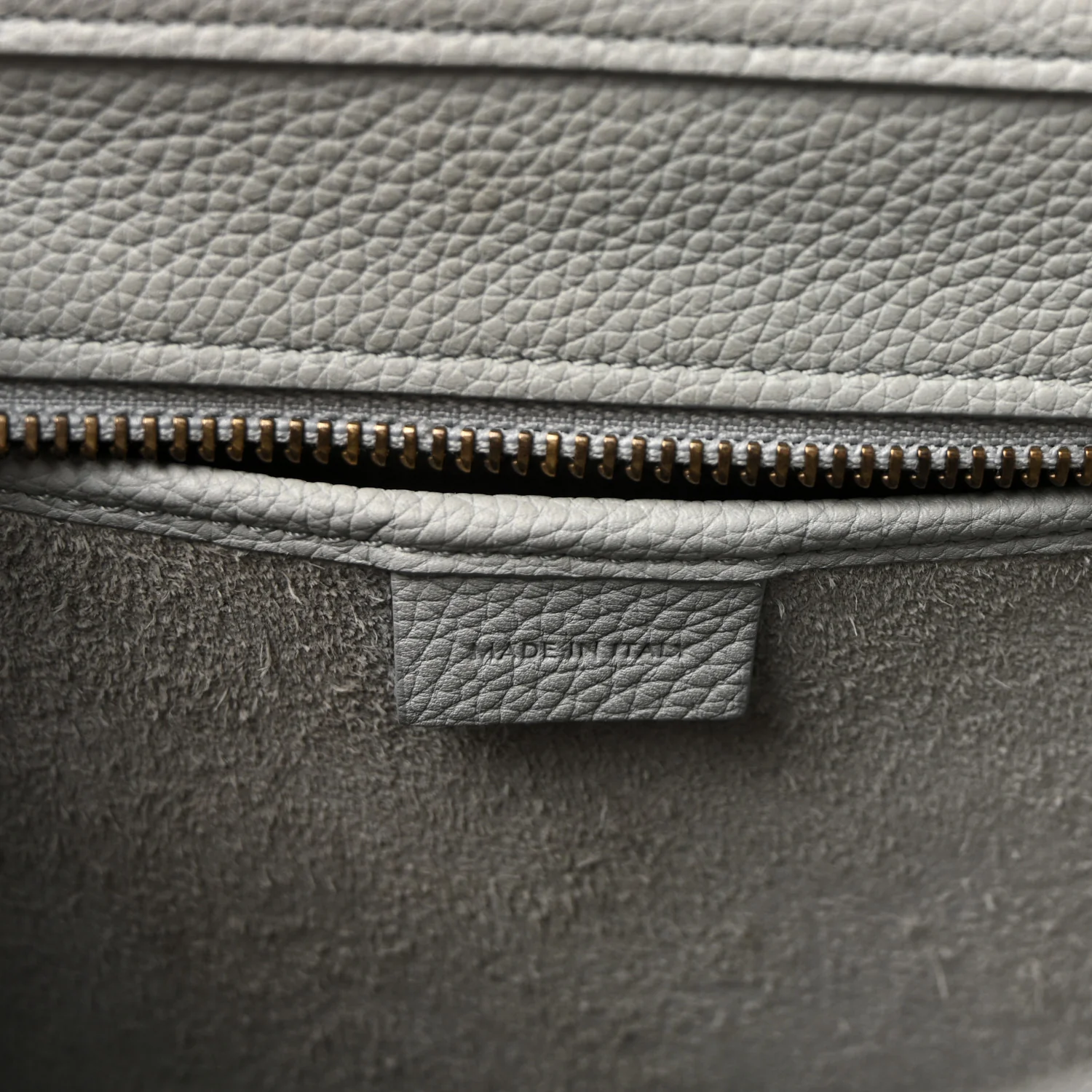 Drummed Calfskin Nano Luggage Pearl Blue