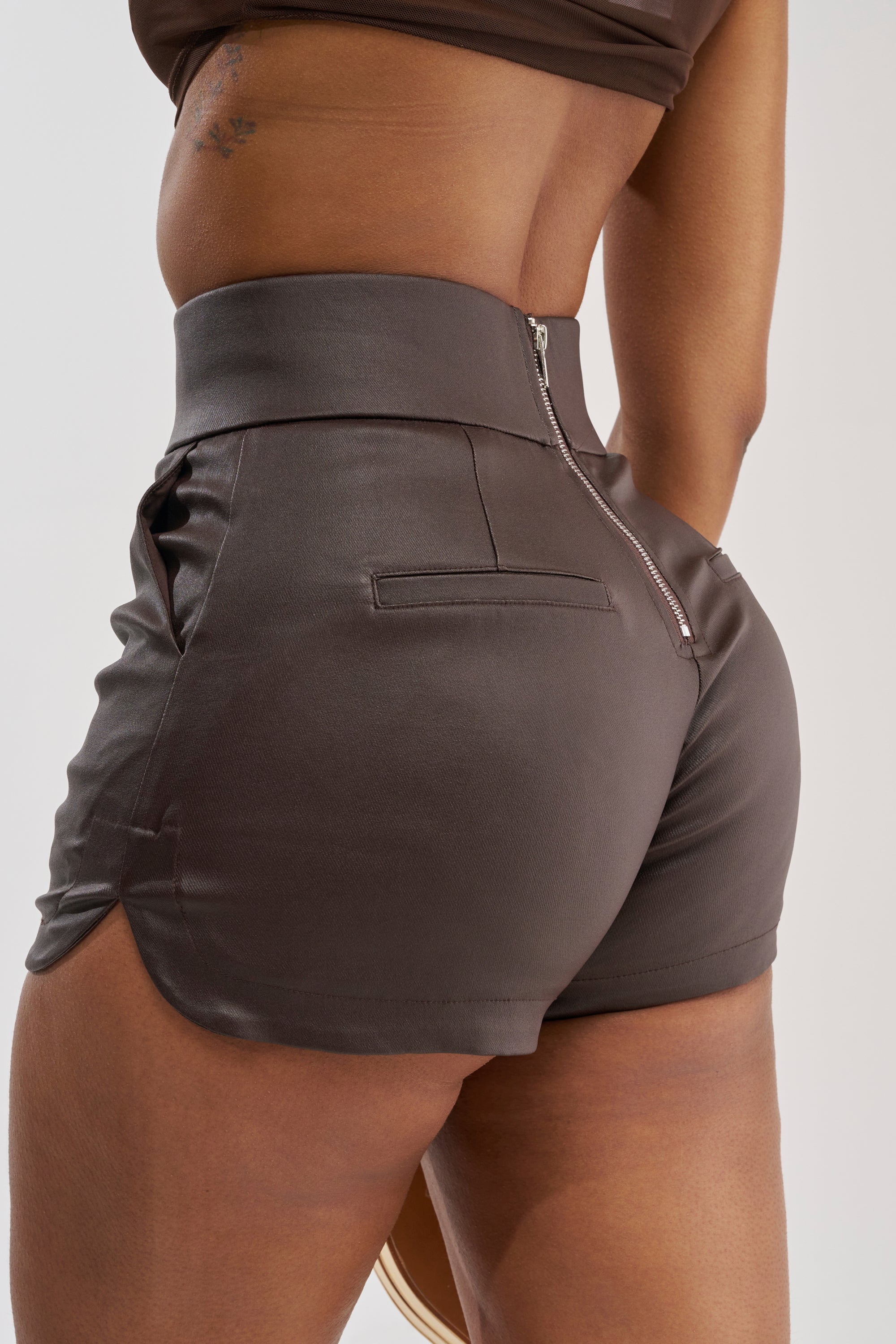 AMMO X AKIRA BIG BOOTY PLEATHER SHORTS WITH 4 WAY STRETCH - Akira Store