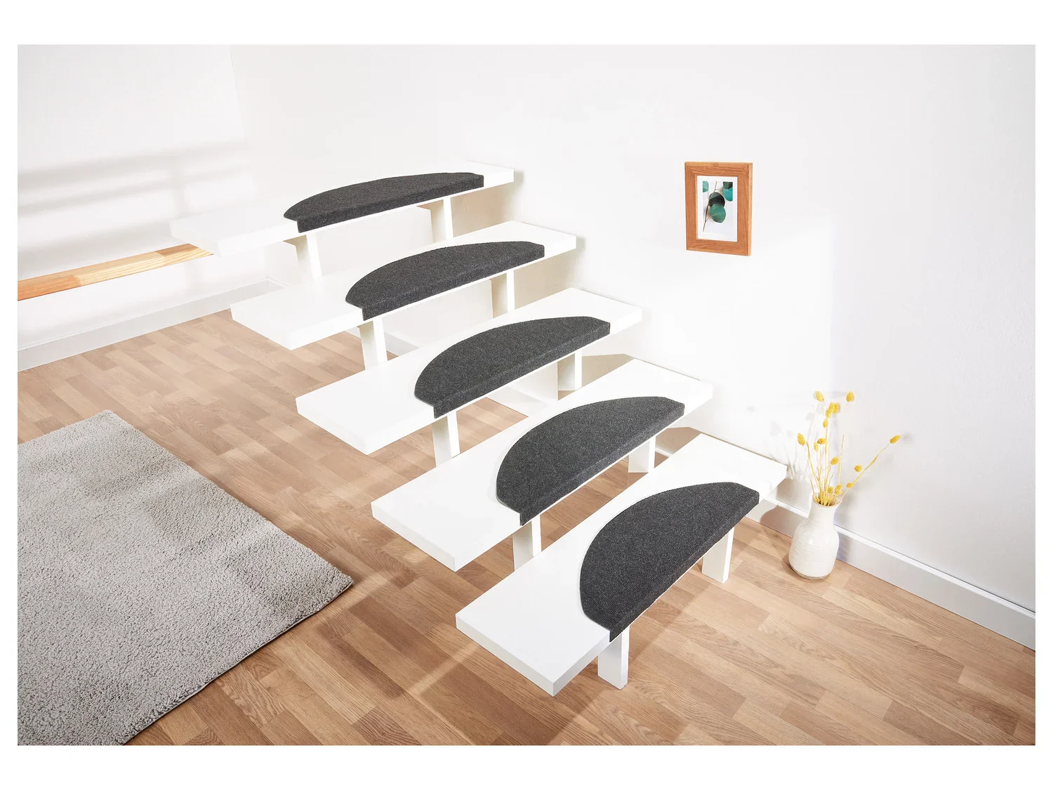 LIVARNO home Set de 15 tapis de marches d'escalier