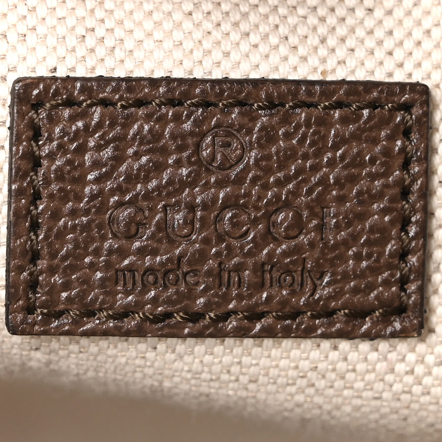 Monogram Jumbo GG Textured Dollar Calfskin Web Belt Bag Camel Ebony New Acero