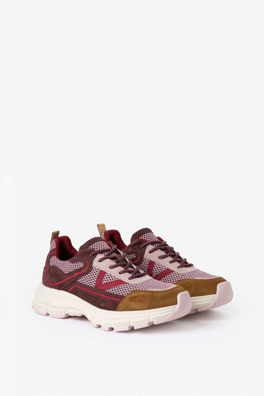 Lichtpaarse su&egrave;de sneakers