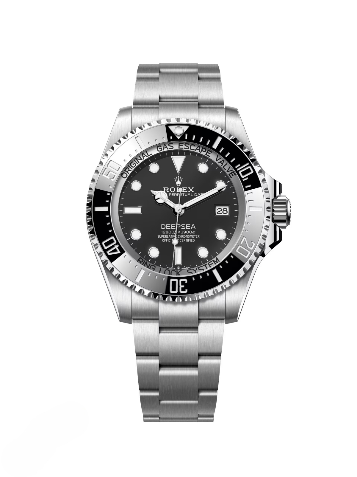 [Super Clone]Rolex Deepsea Black Dial and Bezel Oyster Bracelet 44mm Watch  m136660-0006
