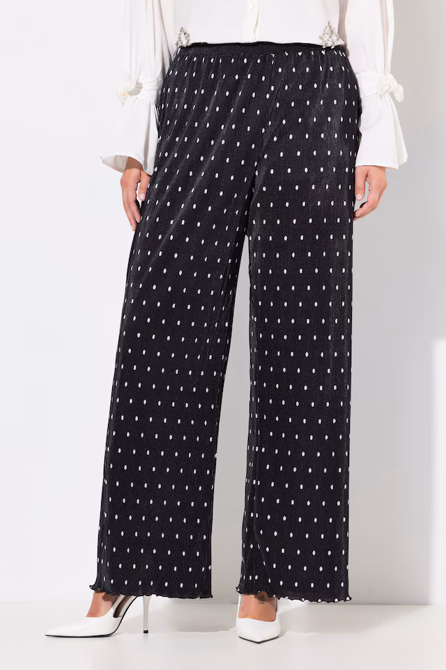 Pleated wide-leg pants
