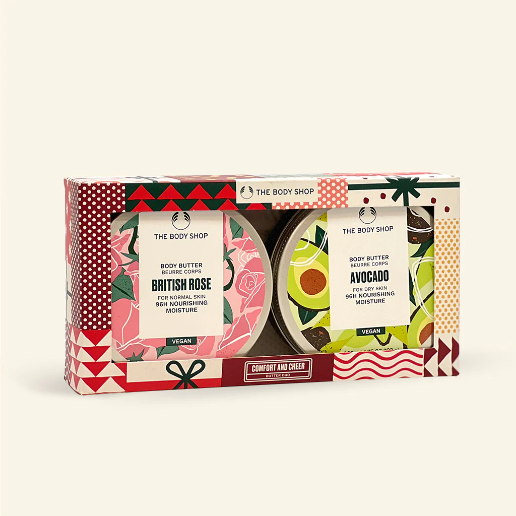 Comfort and Cheer British Rose & Avocado Body Butter Duo