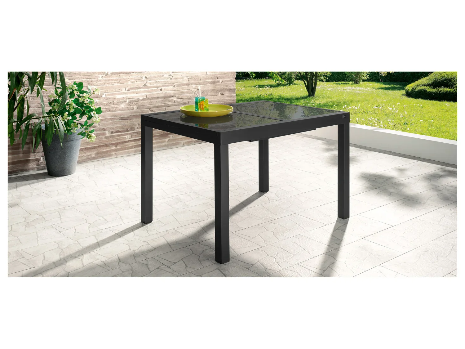 LIVARNO home Table de jardin extensible en aluminium Houston, noir
